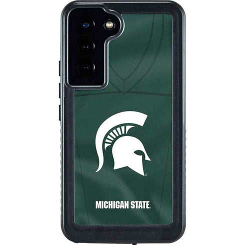 Michigan State University Green Jersey Galaxy S24 Plus Waterproof Case